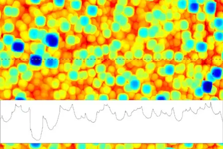 Micro roughness with cross section of a wafer surface