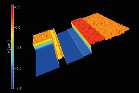 wafer topography measured by microscope-based 3D surface profiler