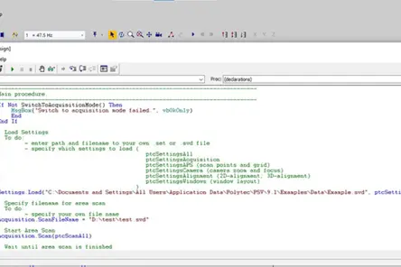 Open Polytec File Access interface for programming custom solutions with LabView, Python
